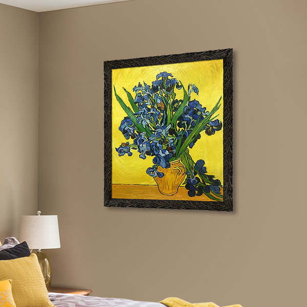 Overstock Art Irises In A Vase by Vincent Van Gogh Picture Frame